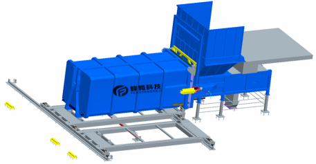 水平分体式压缩垃圾站(固定平台卸料)设备